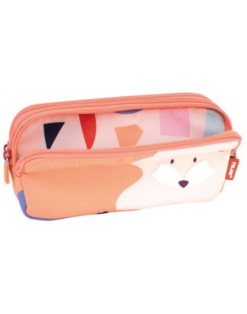 MILAN PORTATODO 3 CREMALLERAS SERIE ESPECIAL FUN ANIMALS NARANJA 081135FARN