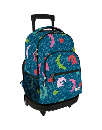 GRAFOPLAS MOCHILA ROLLER ALLIGATOR GRANDE 3 COMPARTIMENTOS ACOLCHADO PARA PORTATIL BASE CON GOMA 33X46X22,5 CM 37502639