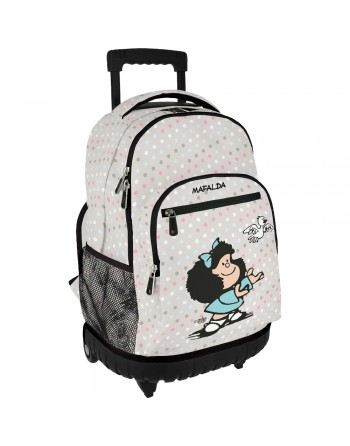 GRAFOPLAS MOCHILA ROLLER MAFALDA BIRD GRANDE 3 COMPARTIMENTOS ACOLCHADO PARA PORTATIL BASE CON GOMA 33X46X22,5 CM 37502638
