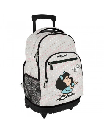 GRAFOPLAS MOCHILA ROLLER MAFALDA BIRD GRANDE 3 COMPARTIMENTOS ACOLCHADO PARA PORTATIL BASE CON GOMA 33x46x22,5 CM 37502638