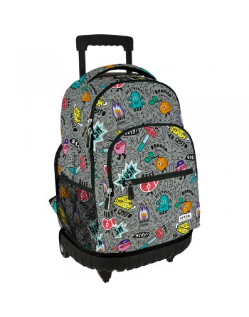 GRAFOPLAS MOCHILA ROLLER RANDOM GRANDE 3 COMPARTIMENTOS ACOLCHADO PARA PORTATIL BASE CON GOMA 33X46X22,5 CM 37502640