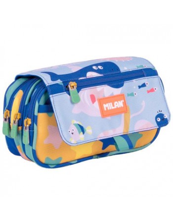 MILAN PORTATODO 4 CREMALLERAS CON SOLAPA SERIE ESPECIAL BLUE ODYSSEY 08149BD
