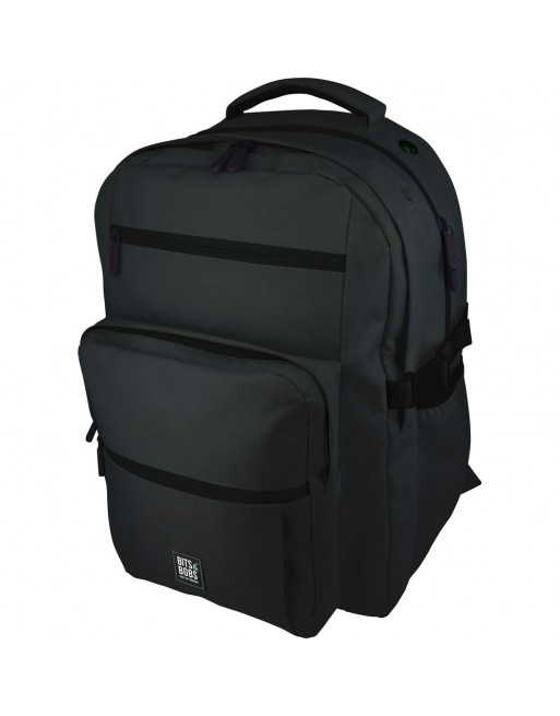 GRAFOPLAS MOCHILA BIGPACK NEGRO GRANDE 3 COMPARTIMENTOS ACOLCHADO PARA PORTATIL BOLSILLOS EXTRA 32 x 46 x 24 CM - 37750710