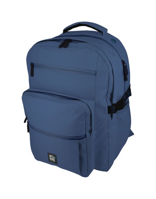 GRAFOPLAS MOCHILA BIGPACK AZUL GRANDE 3 COMPARTIMENTOS ACOLCHADO PARA PORTATIL BOLSILLOS EXTRA 32 X 46 X 24 CM - 37750730