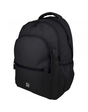 GRAFOPLAS MOCHILA ROOMY LISA NEGRA GRANDE 3 COMPARTIMENTOS ACOLCHADO PARA PORTATIL 33x46x22,5 CM - 37750810