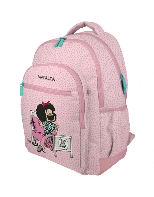 GRAFOPLAS  MOCHILA RUBBER MAFALDA MORNING GRANDE 3 COMPARTIMENTOS ACOLCHADO PARA PORTATIL BASE CON GOMA 33X46X22,5 CM - 37500731