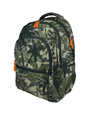 GRAFOPLAS  MOCHILA RUBBER PALMS GRANDE 3 COMPARTIMENTOS ACOLCHADO PARA PORTATIL BASE CON GOMA 33X46X22,5 CM - 37502228