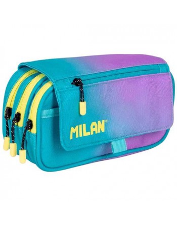 MILAN PORTATODO 4 CREMALLERAS CON SOLAPA SUNSET TURQUESA 08149SN26