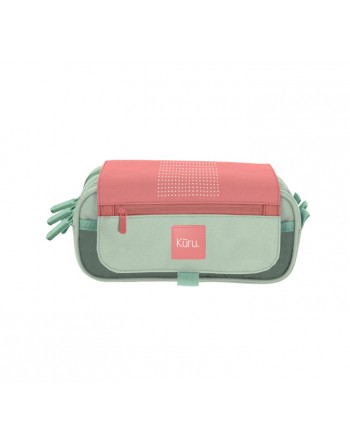 GRAFOPLAS PORTATODO FANTASIA KURU ROSA TRIPLE CON BOLSILLO CREMALLERA EN SOLAPA 23X10X10 CM - 37547037