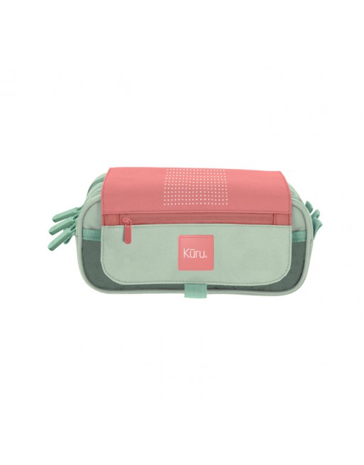 GRAFOPLAS PORTATODO FANTASIA KURU ROSA TRIPLE CON BOLSILLO CREMALLERA EN SOLAPA 23X10X10 CM - 37547037