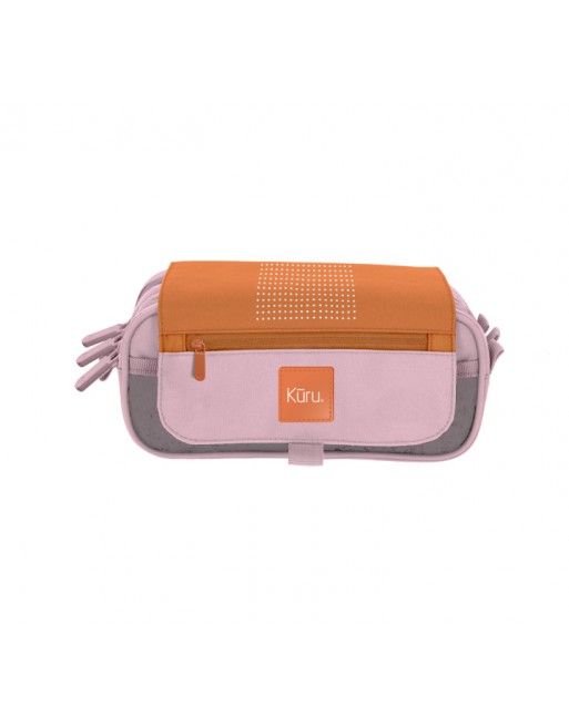 GRAFOPLAS PORTATODO FANTASIA KURU NARANJA TRIPLE CON BOLSILLO CREMALLERA EN SOLAPA 23X10X10 CM - 37547042