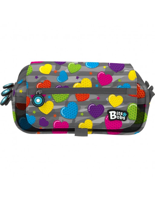 GRAFOPLAS PORTATODO FANTASIA HEART TRIPLE CON BOLSILLO CREMALLERA EN SOLAPA 23X10X10 CM - 37546006