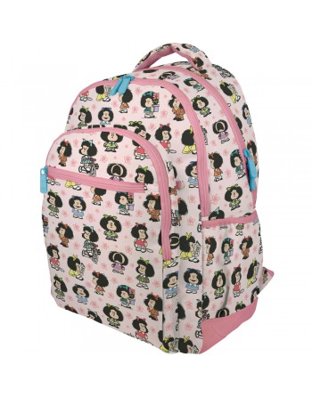 GRAFOPLAS MOCHILA RUBBER MAFALDA UNICA GRANDE 3 COMPARTIMENTOS ACOLCHADO PARA PORTATIL BASE CON GOMA 33x46x22,5 CM - 37500719
