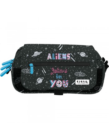 GRAFOPLAS PORTATODO FANTASIA ALIENS CON BOLSILLO CREMALLERA EN SOLAPA 23x10X10 CM - 37547004