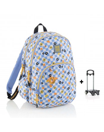MIQUEL RIUS MOCHILA TRIPLE OSLO RECICLADA SQUARE IT CON CARRO 280 X 165 X 410 MM 27 LITROS - MR19786