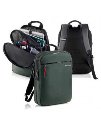 MIQUEL RIUS MOCHILA ESTRECHA VERDE CAQUI BAG TO WORK HIDROFUGA ESPACIO CENTRAL DE 2 CREMALLERAS 320 x 430 x 55 mm 115202304 - MR