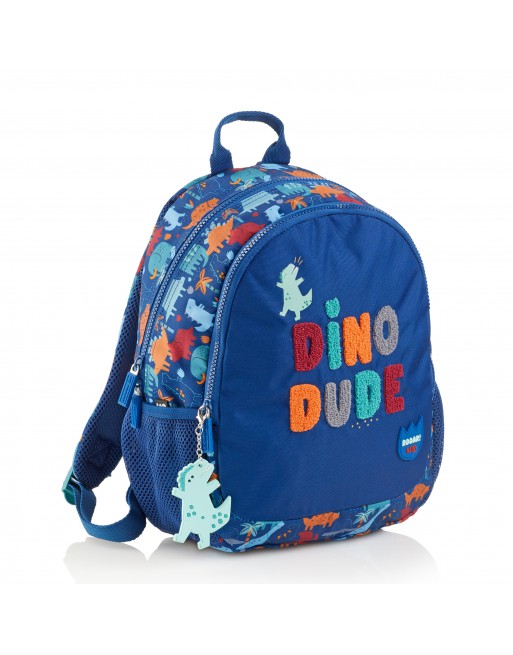 MIQUEL RIUS MOCHILA DOBLE RECICLED FUN DINO 1 ESPACIOS Y 1 BOLSILLO FRONTAL 330X260X50 MM MATERIAL RECICLADO MR19418