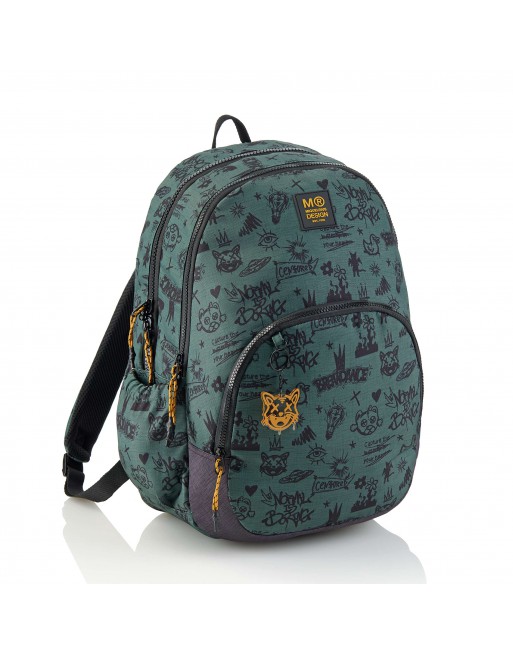 MIQUEL RIUS MOCHILA TRIPLE OSLO RECICLADA NOT BORING VERDE 280 X 165 X 410 MM 27 LITROS - MR19800