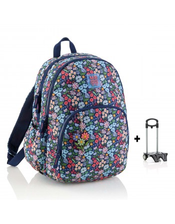 MIQUEL RIUS MOCHILA TRIPLE OSLO RECICLADA SPRING DAWN CON CARRO 280 x 165 x 410 MM 27 LITROS - MR19807