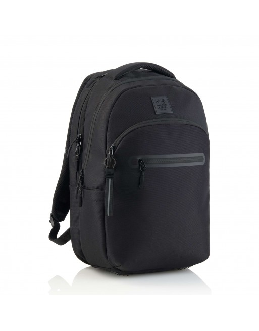MIQUEL RIUS MOCHILA TRIPLE OSLO RECICLADA RAW NEGRA 280 X 165 X 410 MM 27 LITROS - MR19863