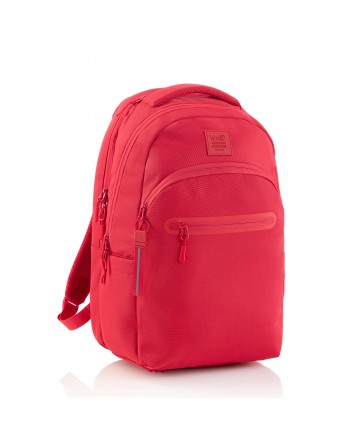 MIQUEL RIUS MOCHILA TRIPLE OSLO RECICLADA RAW ROJA 280 X 165 X 410 MM 27 LITROS - MR19864