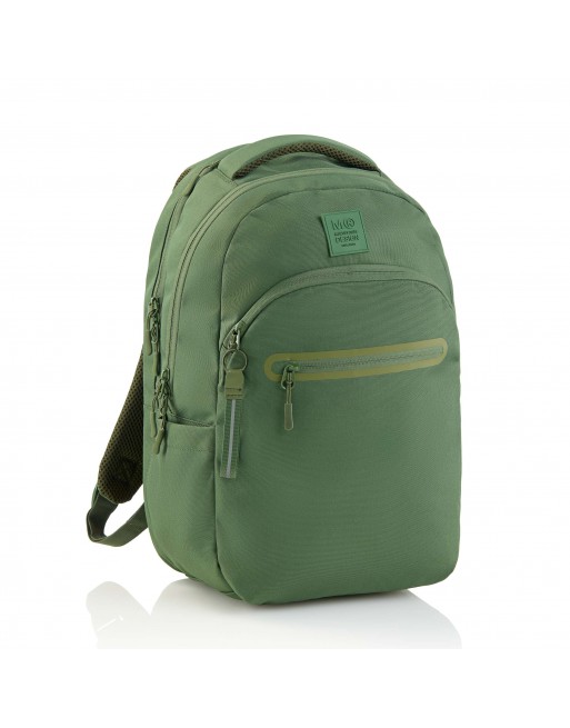 MIQUEL RIUS MOCHILA TRIPLE OSLO RECICLADA RAW VERDE 280 X 165 X 410 MM 27 LITROS - MR19866