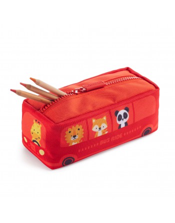 MIQUEL RIUS PORTATODO ESTUCHE ESCOLAR CUADRADO BUS STOP ROJO 70 X 210 X 70 MM  - MR19410