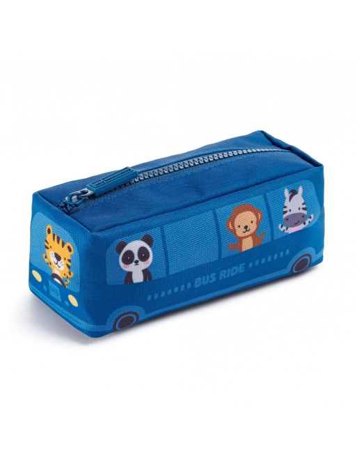 MIQUEL RIUS PORTATODO ESTUCHE ESCOLAR CUADRADO BUS STOP AZUL  70 X 210 X 70 MM - MR19414