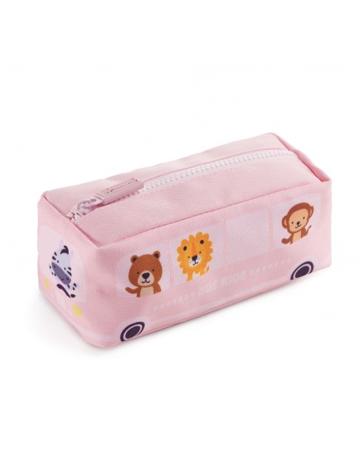 MIQUEL RIUS PORTATODO ESTUCHE ESCOLAR CUADRADO BUS STOP ROSA 70 X 210 X 70 MM - MR19432