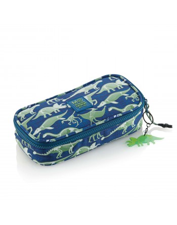 MIQUEL RIUS PORTATODO ESTUCHE ESCOLAR OVALADO RECICLADO FOSSIL GRANDE 100 x 215 x 45 MM - MR19789