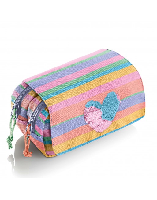 MIQUEL RIUS ESTUCHE PORTATODO DOBLE CON TAPA RECICLADO UNICORN 2 CREMALLERA 220X130X60 - MR19583