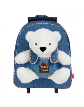 PERLETTI TROLLEY CON PELUCHE EXTRAIBLE OSO PERRY 38X28X11 CM 13077