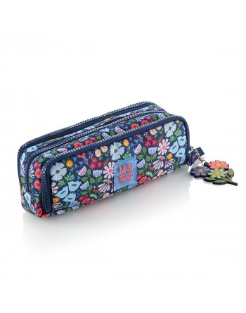 MIQUEL RIUS ESTUCHE PORTATODO TRIPLE RECTANGULAR SPRING DAWN 3 CREMALLERAS 220 X 50 X 80 MM - MR19816