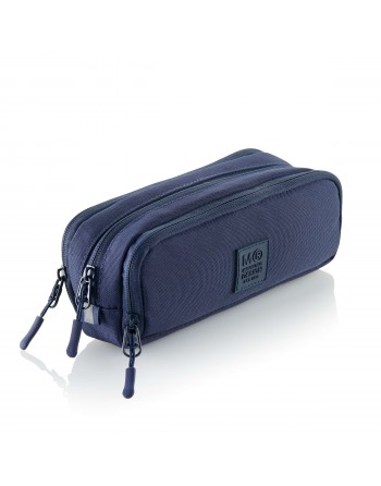 MIQUEL RIUS ESTUCHE PORTATODO TRIPLE RECTANGULAR RAW AZUL 3 CREMALLERAS 50 X 210 X 80 MM - MR19873
