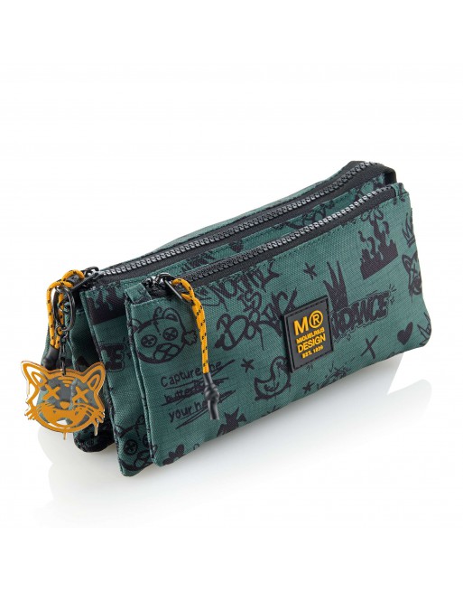 MIQUEL RIUS ESTUCHE PORTATODO CUADRUPLE NOT BORING FANTASIA MATERIALES RECICLADOS 220X30X115 MM - MR19804