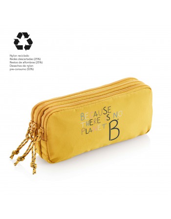 MIQUEL RIUS ESTUCHE PORTATODO TRIPLE RECTANGULAR MOSTAZA ECOALF 210 X 105 X 60 MM - MR16335