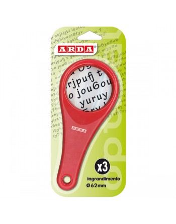 ARDA LUPA DE 62 MM DE 3 AUMENTOS COLOR ROJO 41820351