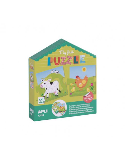 APLI KIDS SET 5 PIEZAS XXL MI PRIMER PUZZLE+PEGAT. - 17656