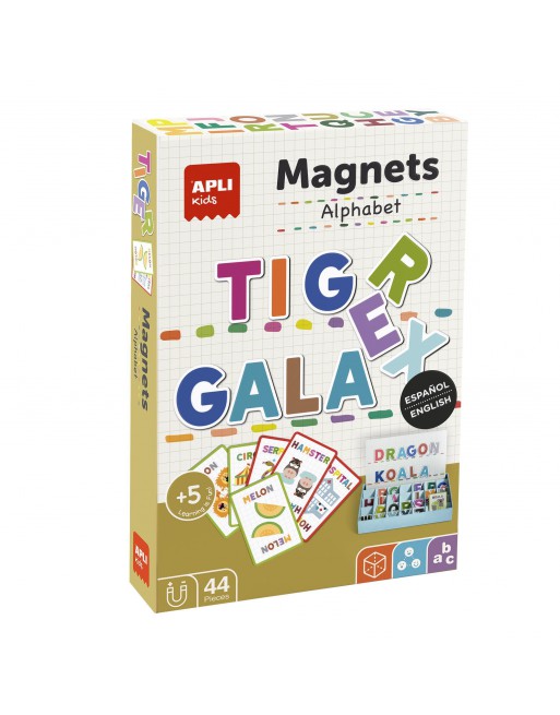 APLI KIDS CAJA 44 IMANES MAGNEXS ALPHABET 19443