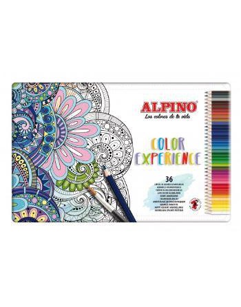 ALPINO LÁPICES DE COLORES EXPERIENCE ACUARELABLES 177MM C/SURTIDOS ESTUCHE METÁLICO 36 UD AL000242