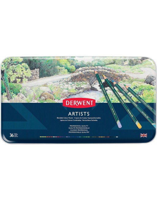 DERWENT CAJA METAL 36 LAPICES ARTISTS 32096