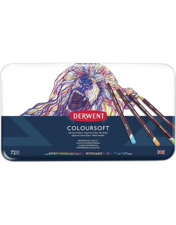 DERWENT CAJA METAL 72 LAPICES COLOURSOFT 701029