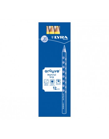 LYRA 12 LAPICES DE COLORES GROOVE MAXI AMARILLO ZINC - L3810004