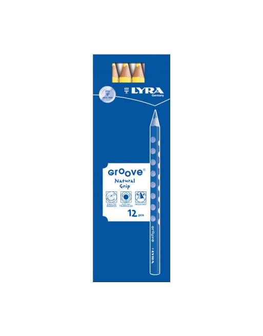LYRA 12 LAPICES DE COLORES GROOVE MAXI AMARILLO ZINC - L3810004