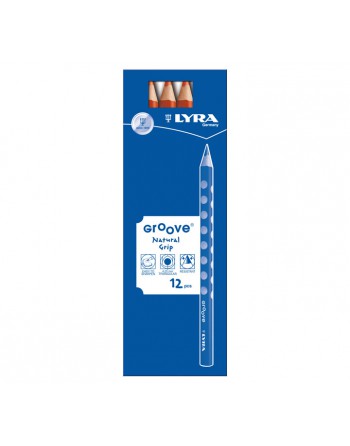 LYRA 12 LAPICES DE COLORES GROOVE MAXI MARRON TIERRA - L3810090