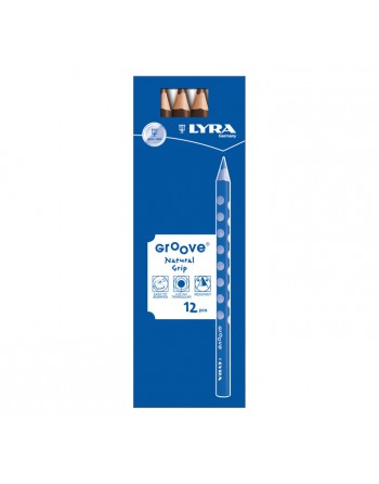 LYRA 12 LAPICES DE COLORES GROOVE MAXI MARRON - L3810076