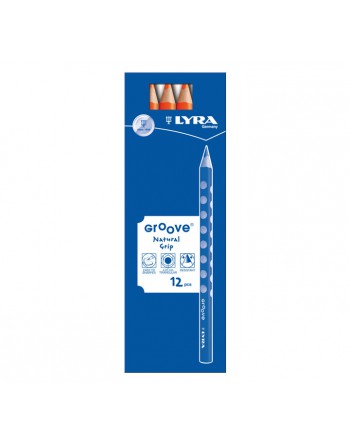 LYRA 12 LAPICES DE COLORES GROOVE MAXI NARANJA - L3810013