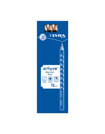 LYRA 12 LAPICES DE COLORES GROOVE MAXI NEGRO - L3810099