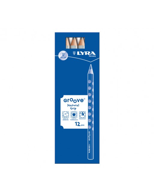 LYRA 12 LAPICES DE COLORES GROOVE MAXI PLATA - L3810251