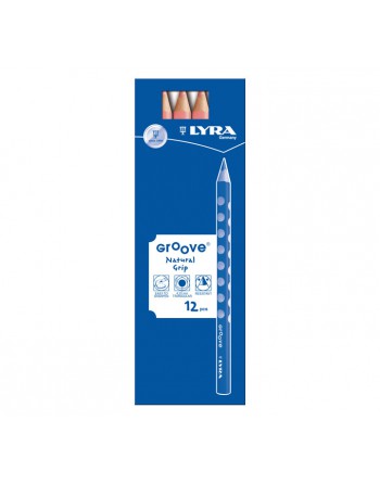 LYRA 12 LAPICES DE COLORES GROOVE MAXI ROSA - L3810029